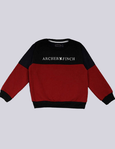 Archer & Finch Kid's Panel Design Logo Printed Sweat Shirt